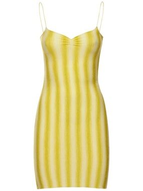 Gimaguas Yellow and Cream Striped Mini Dress